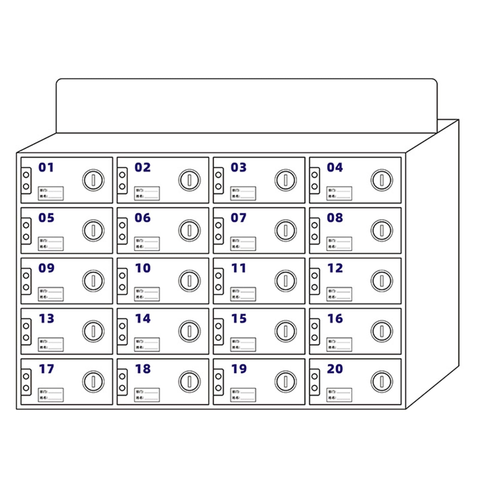 Armadietto telefonico portatile per studenti e dipendenti - Soluzione di archiviazione sicura per scuole aule Ufficio e laboratori di riparazione - Mobile Device nizer & Armadietti di sicurezza