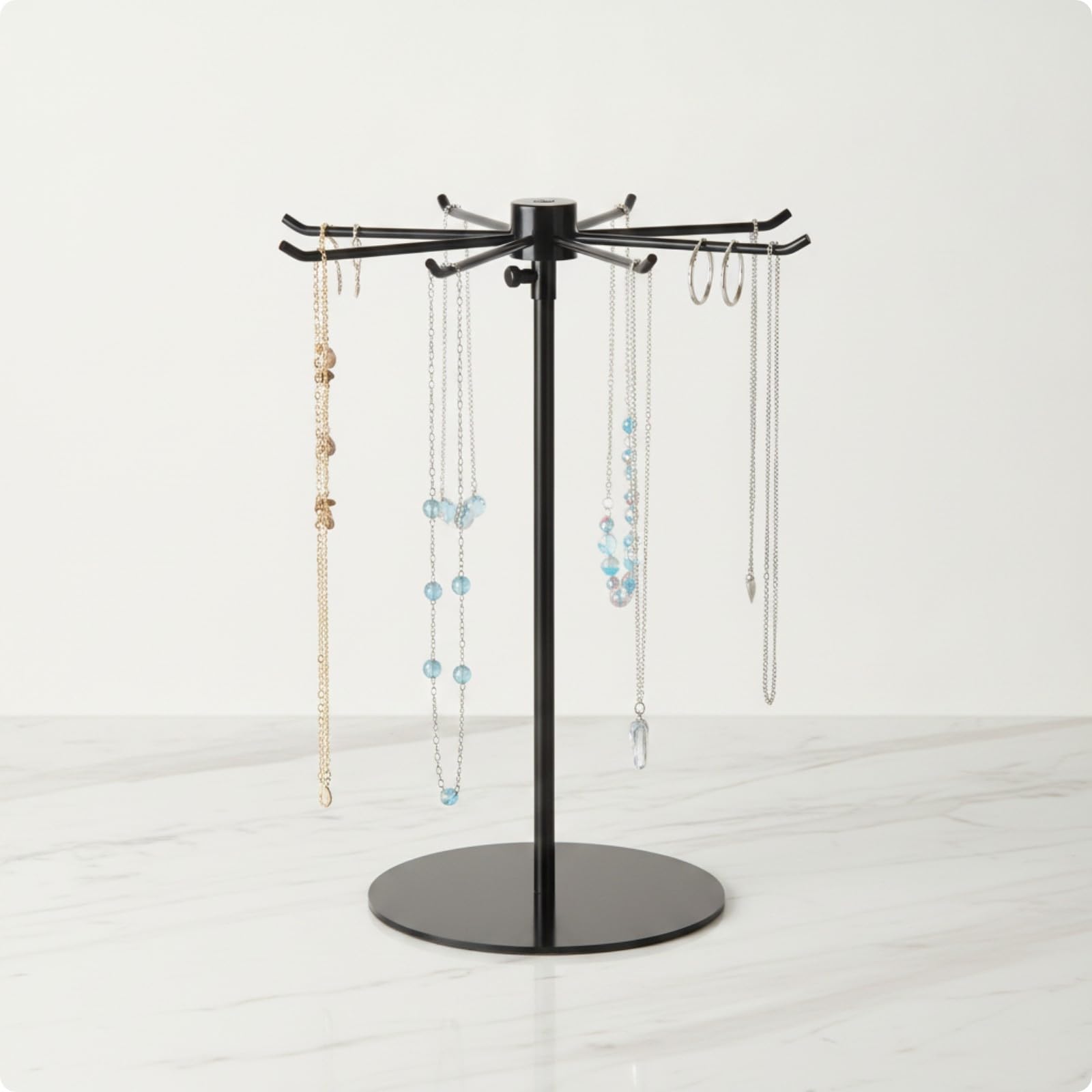 Arbre à Bijoux Réglable En Hauteur, 3 Niveaux