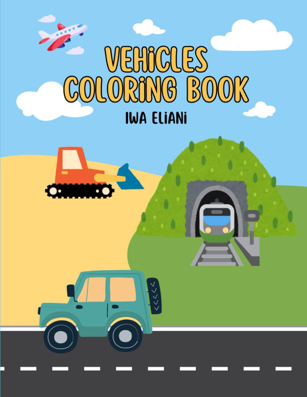 Vehicles coloring book