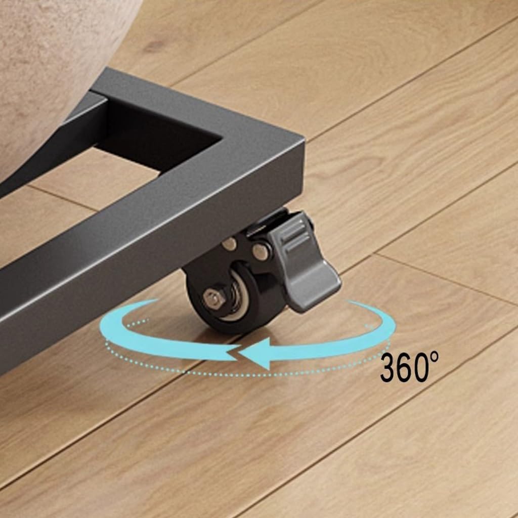 Bandeja rodante para plantas con soportes metálicos desmontables para macetas y acuarios, base de hierro EasyMove, color blanco, 40 x 40 cm, accesorio de jardín ideal para uso doméstico y exterior.