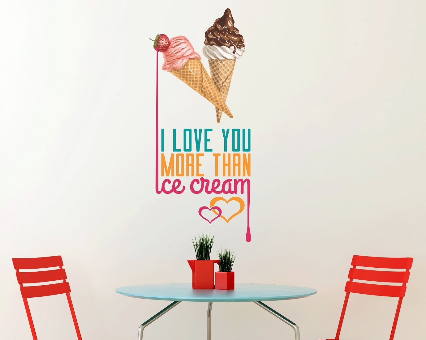 Wallstick ice Cream Quotes wallstickers (Vinyl 105 cm x 50 cm)