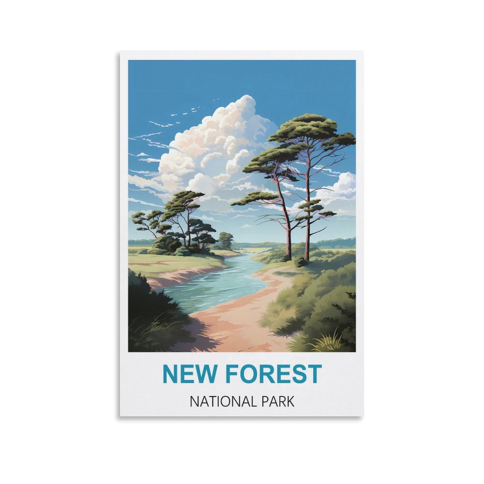 Metal Tin Sign Plaque Poster,New Forest National Park,Art Plaque Poster Wall Decor for Home Tool Room Bar Club Restaurant Cafe 15x30cm