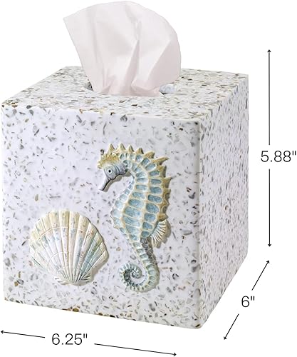 Miniatura 4 de Avanti Linens - Cesta de basura, cubo de basura decoartive, artículos esenciales para el baño de invitados, decoración del hogar inspirada en el mar