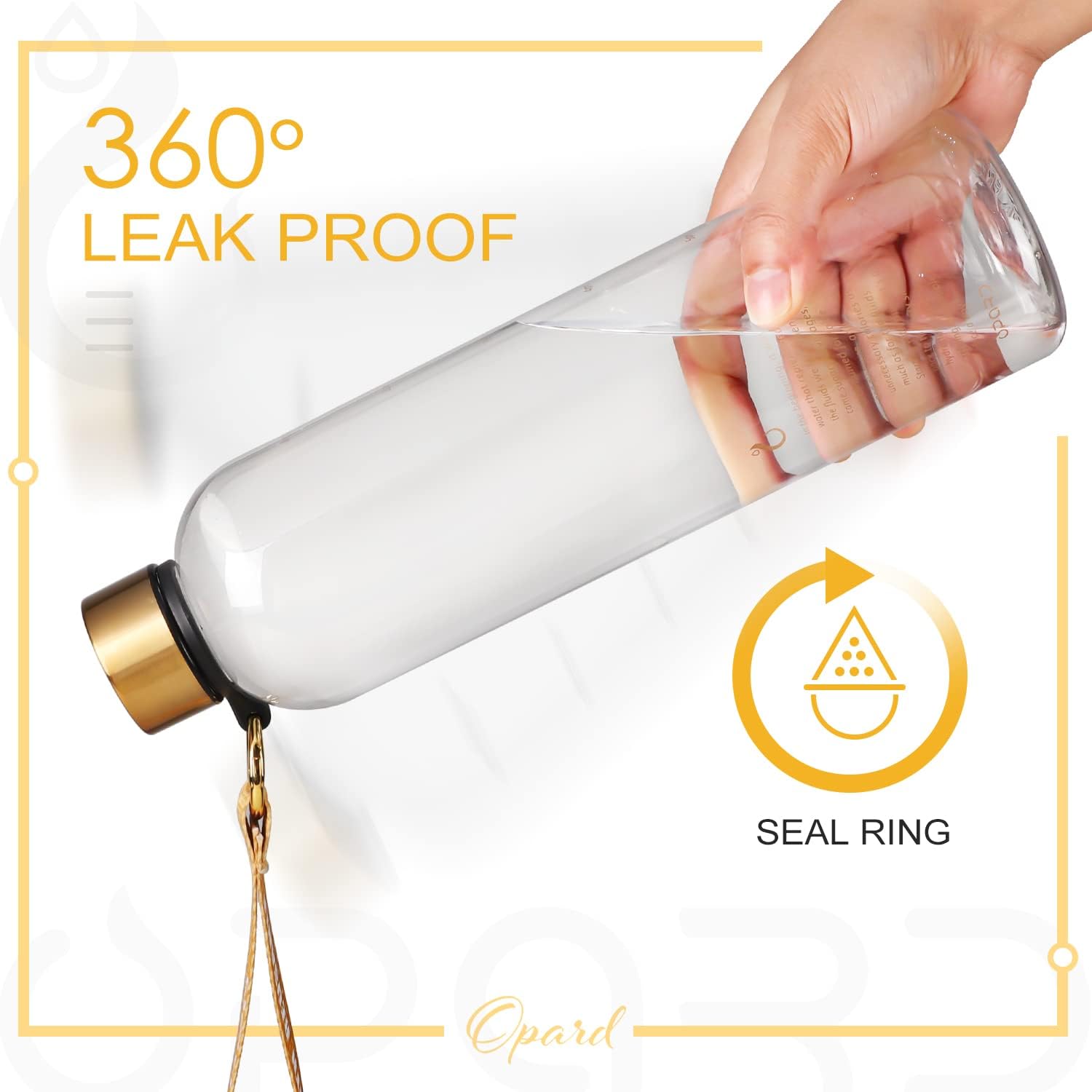 Opard 27oz/32oz Motivational Water Bottle with Time Marker to Drink, Reusable Plastic Bottle with BPA Free Tritan for Gym and Sports - Image 4