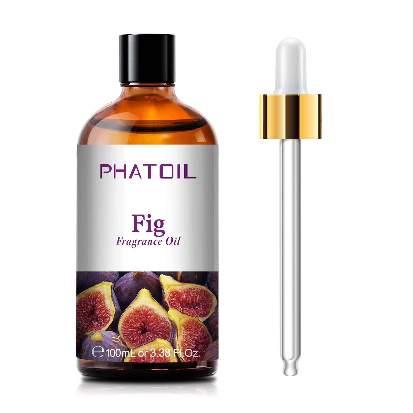 PHATOILFig Fruit Essential Oil 100 ml, Essential Oils for Aromatherapy Humidifiers, Fragrant Fruity Fig Oils for Relaxation, Massage, Candles, DIY Soap