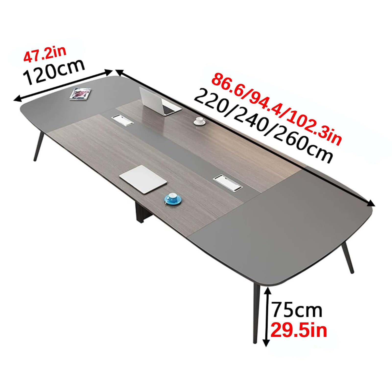 Mesa De Conferencias Rectangular, Escritorio De Madera para Reuniones De Oficina Y Hogar, Elegante Mobiliario para Salas De Juntas Y Seminarios De Negocios.