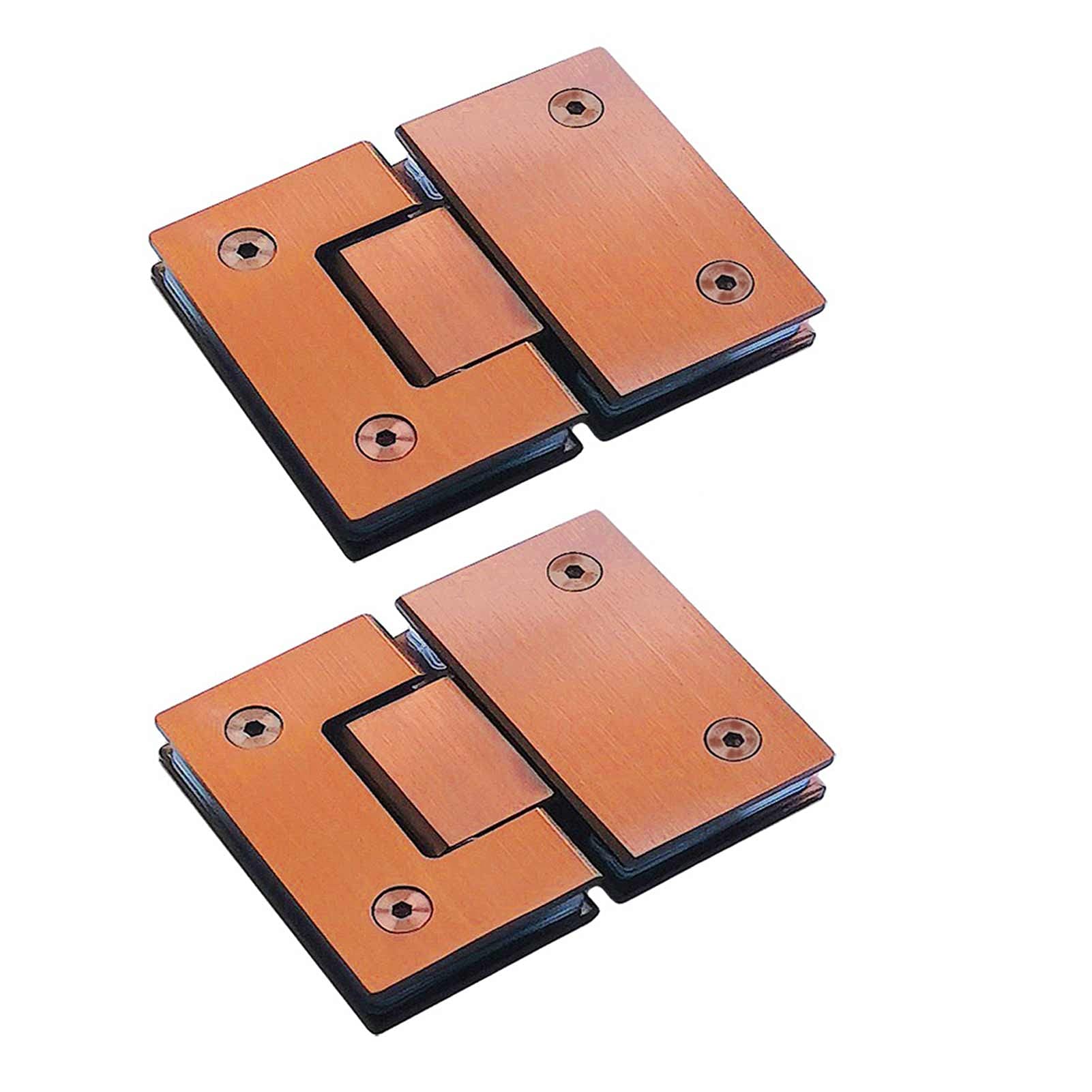 2 Glass Door Hinges 180 Degree Shower Door Hinge Heavy Glass Door Cabinet Display Cabinet Door Clamp Replacement Parts, 304 Stainless Steel, 8-12mm Glass