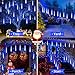 Roytong Christmas Meteor Shower Lights Outdoor - 12 Inch 10 Tube 360 LED High Brightness Falling Rain Icicle Cascading Lights for Xmas Tree Roof Eaves Patio Decor