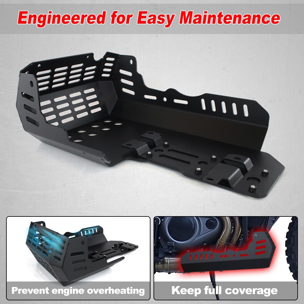Xitomer 4mm Aluminum Motorcycle Skid Bash Plate, Fit for Harley Pan America 1250 Pan America 1250s 2021-2024, Motorcycle Skid Bash Plate Pan America 1250/1250s 2021 2022 2023 2024