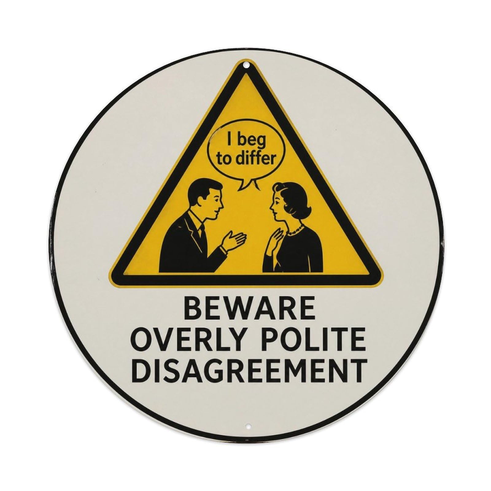Olyhtr 8X8inch Classic Style Heritage Typography Polite Manners British Funny Rules Metal Tin Sign