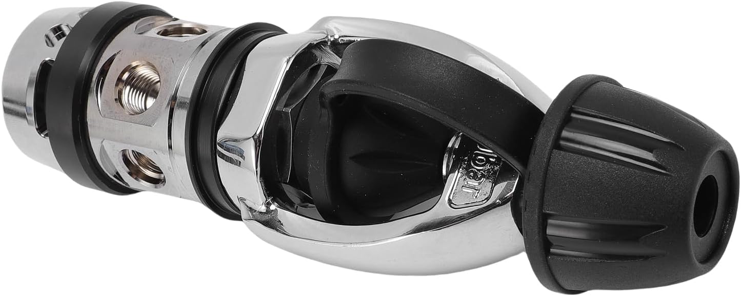 First Stage Dive Regulator with Chrome Plated Brass Construction 5 Ports for Diverse Breathing Needs Lightweight Underwater Diving Gear