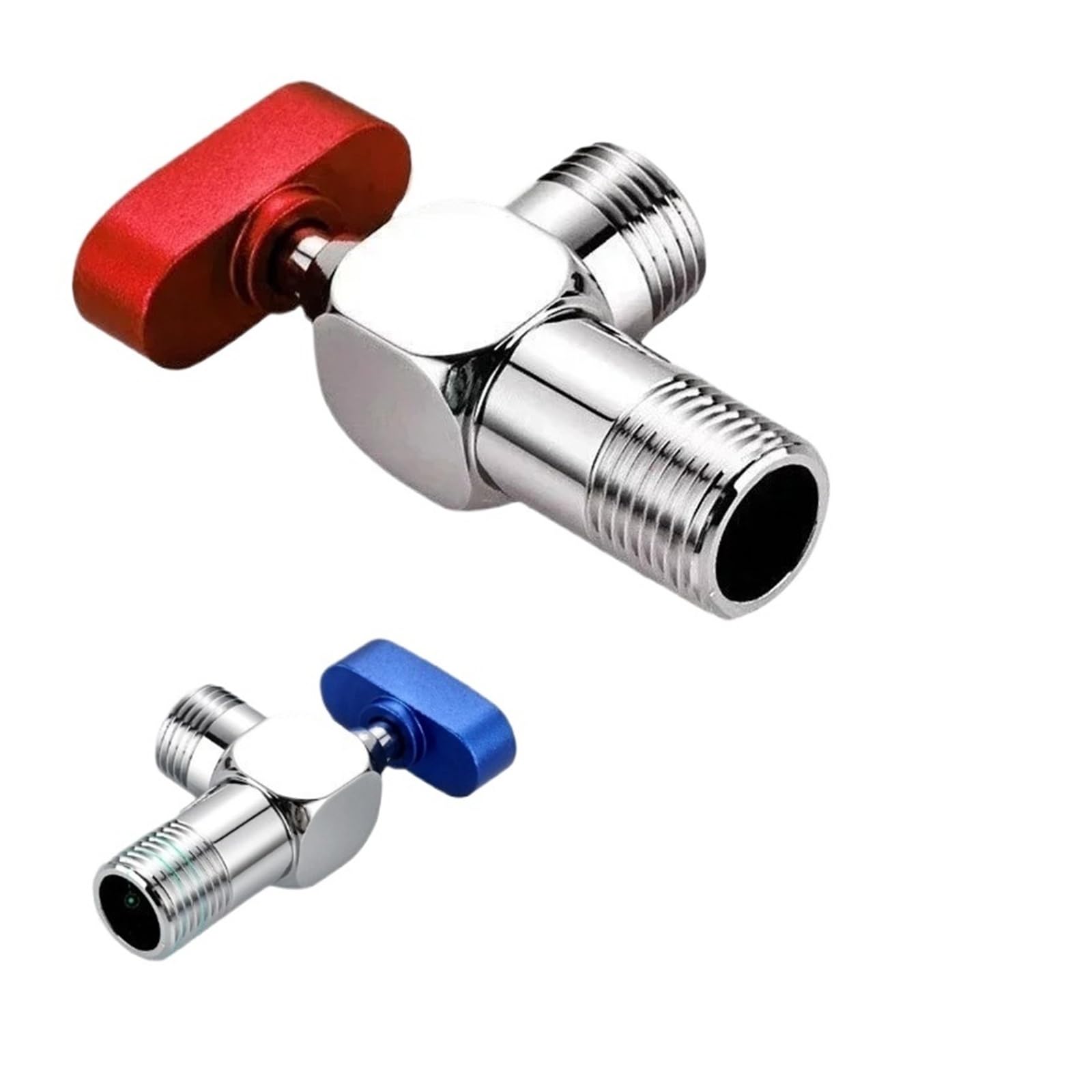 Copper Alloy High Flow Full Ball Core G1/2 Angle Valve Hot Cold Water Inlet Valve for Water Heater Faucet(2 Chrome Colors)