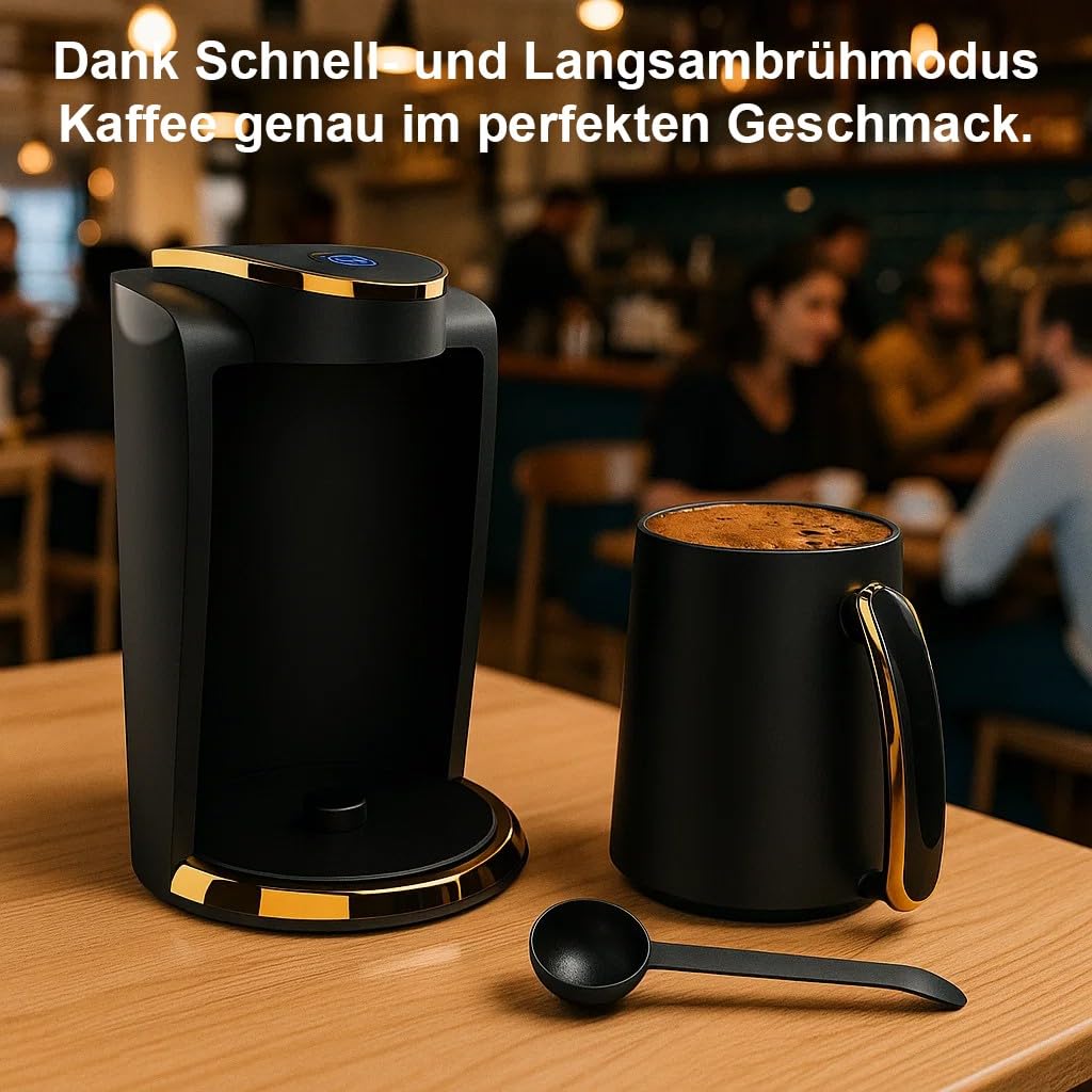 İnca IKM-011 Turbo Türkische Kaffeemaschine, Türk Kahve Makinesi, 250ml, 1-4 Tassen, 650W, Überlaufschutz, Trockengehschutz, Edelstahlheizplatte, Automatische Abschaltung, Mokka Kaffeemaschine