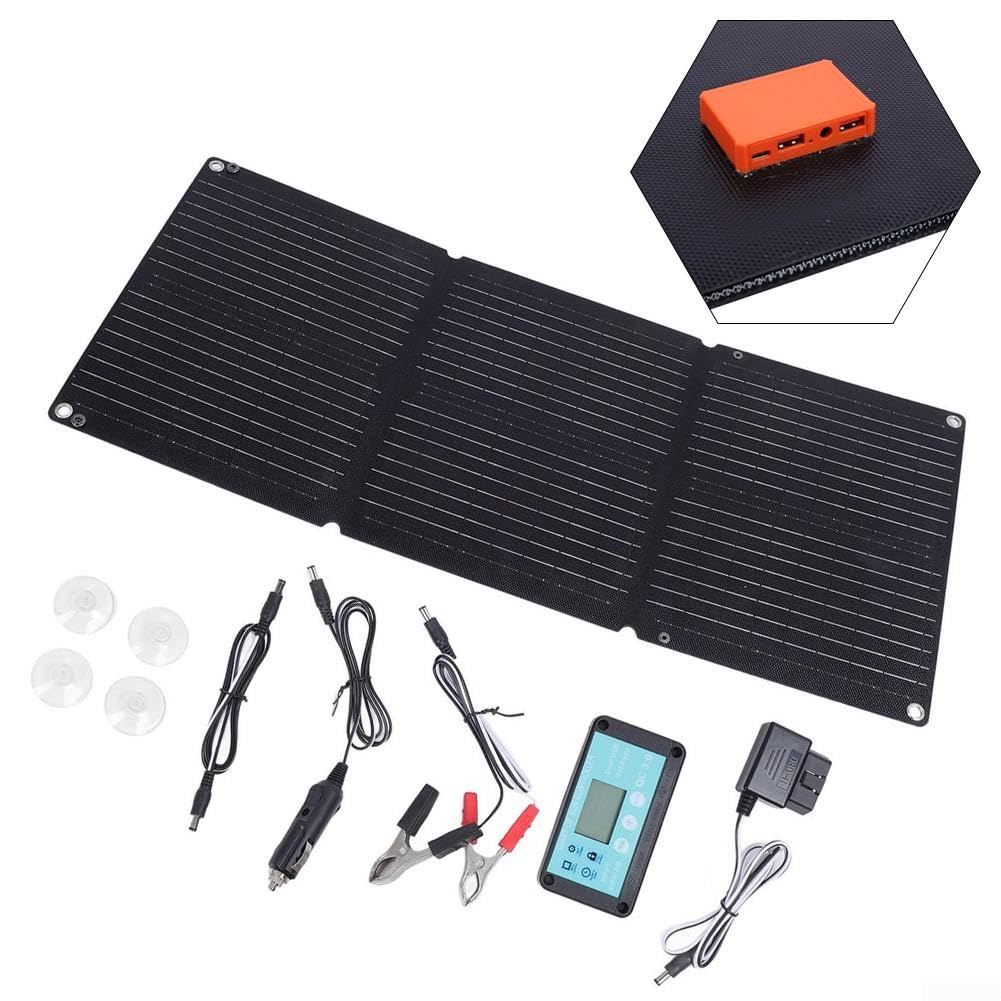 Pannello solare pieghevole, 90 W, monocristallino, impermeabile, pannello
