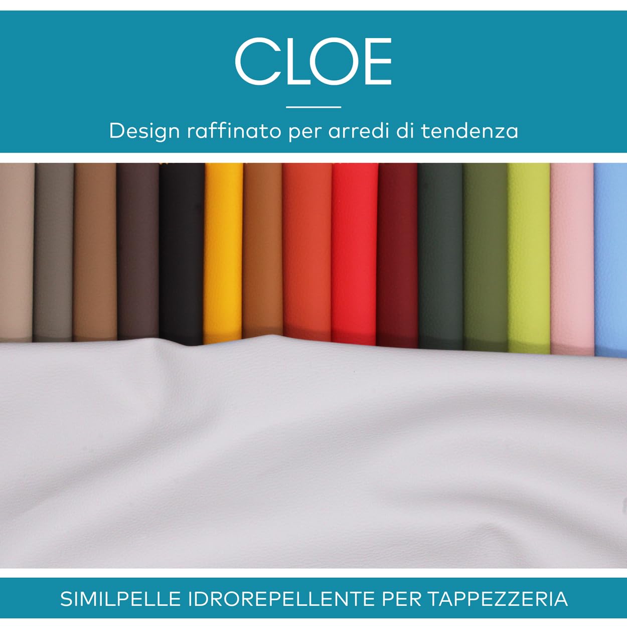 DESHOME Cloe - Ecopelle al metro Similpelle Finta pelle Idrorepellente Tessuto Stoffa in Ecopelle h 140 cm per rivestimento sedie, divani, cuscini, tappezzeria, borse 1 metro Nero