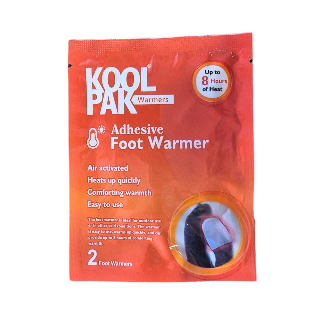 Koolpak Lot de 2 chaufferettes adhésives - Activation par air - 8 Heures de Chaleur - Utilisation en extérieur - Usage Unique - Lot de 2-40 Paquets