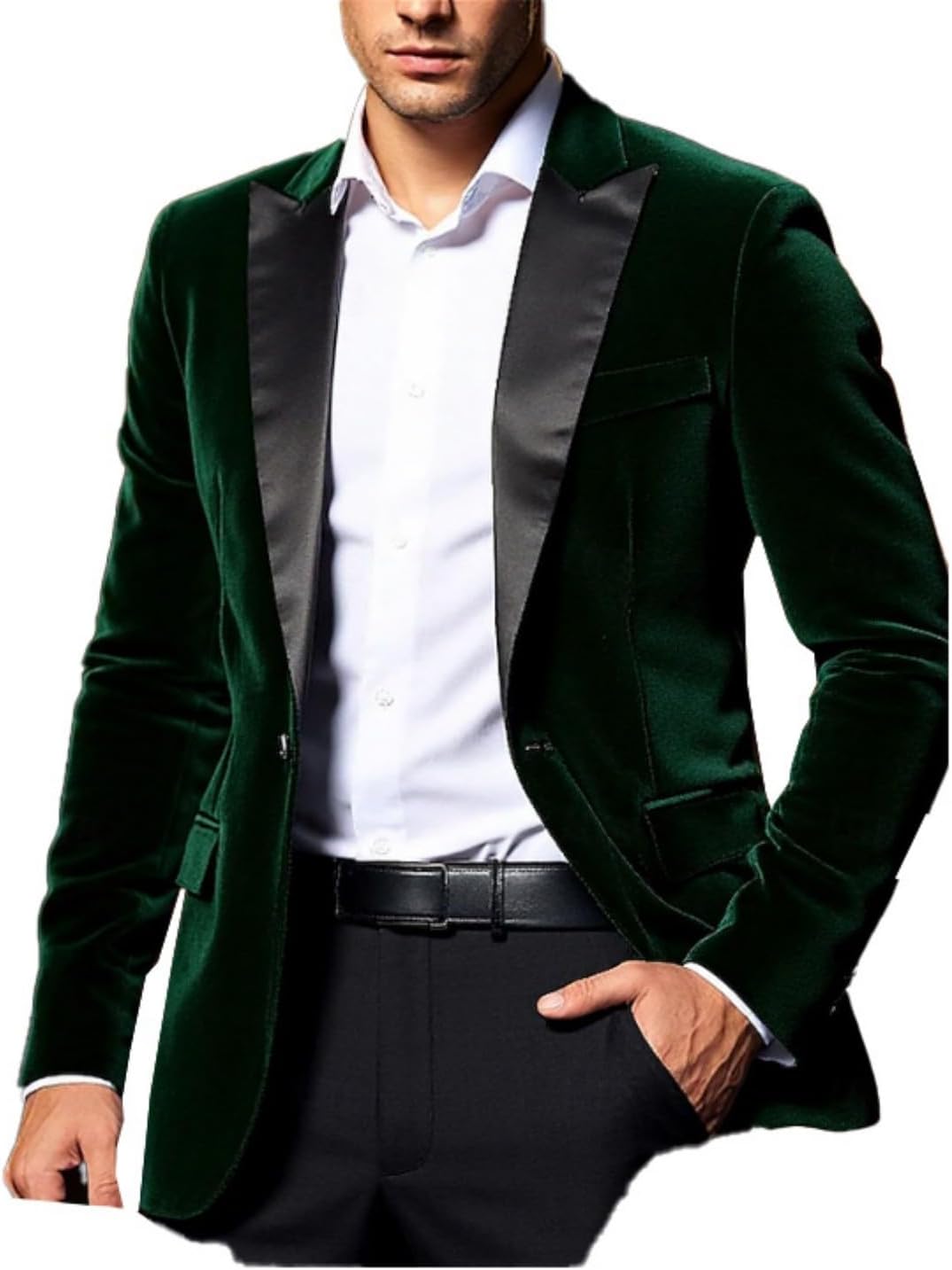 Men's Velvet Blazer Satin Lapel Velour Suit Jacket Tuxedo Jackets for Wedding Prom Party Dinner