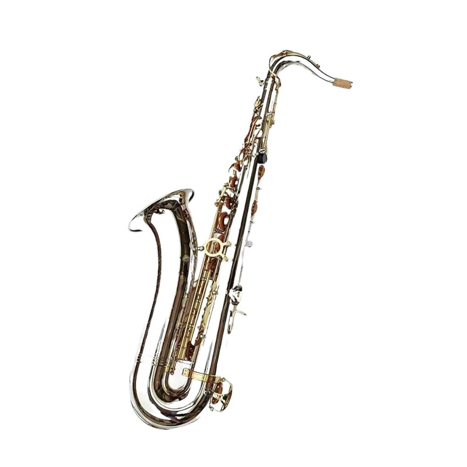 Instrumento saxofón Saxofón Tenor Teclas Doradas Plateadas Saxofón Tenor Boquilla Ligadura Cañas Cuello Instrumento Musical