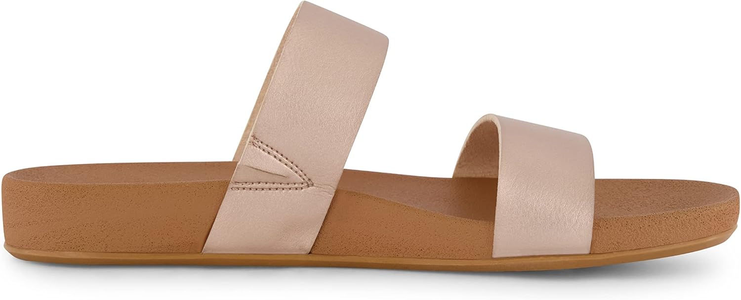 CUSHIONAIRE Josie Womens Sandals – Slip On Two Strap Slides Comfort Flip Flops Beach Sandals for Women - Image 4