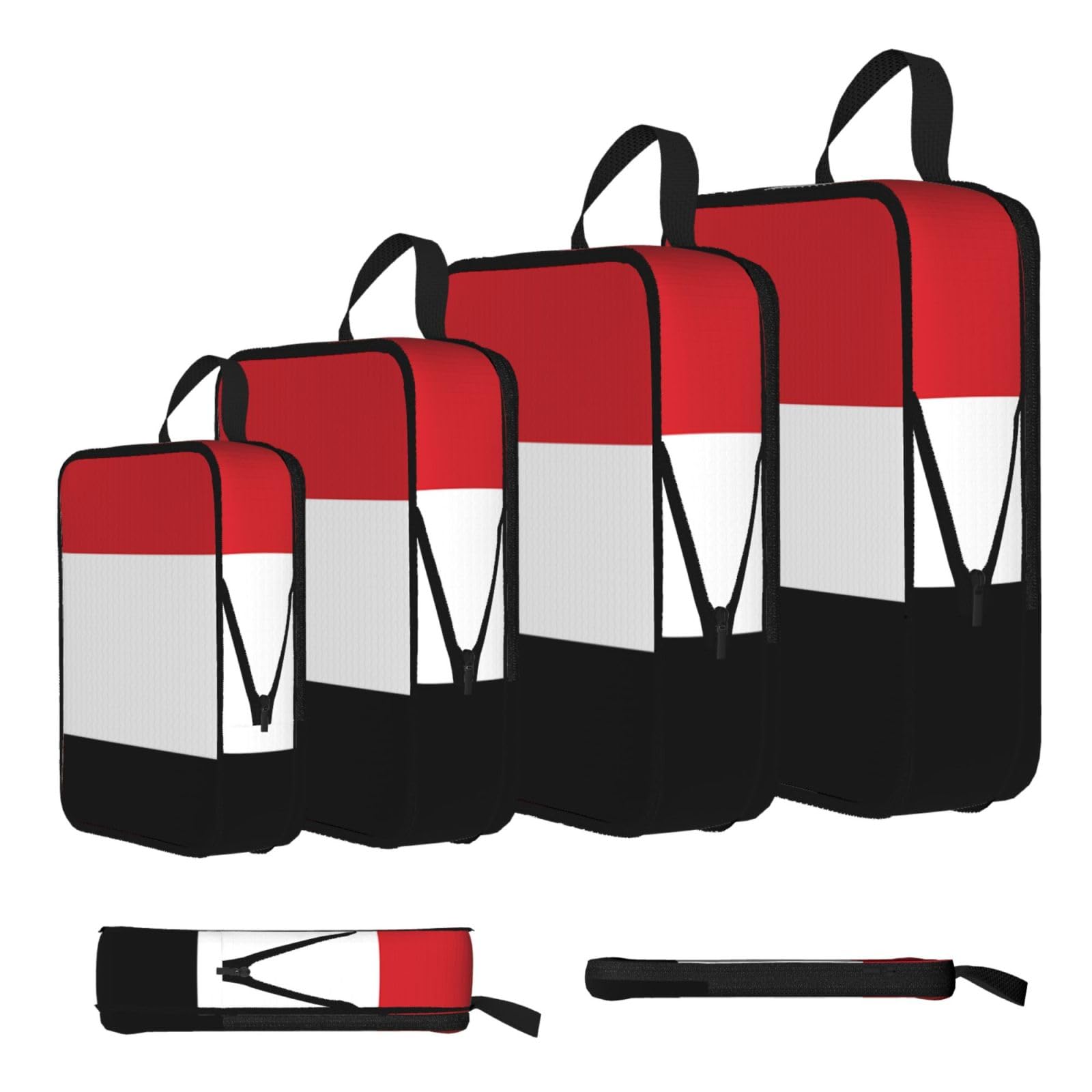 Yemeni flag Compression Packing Cubes 4 Piece Set