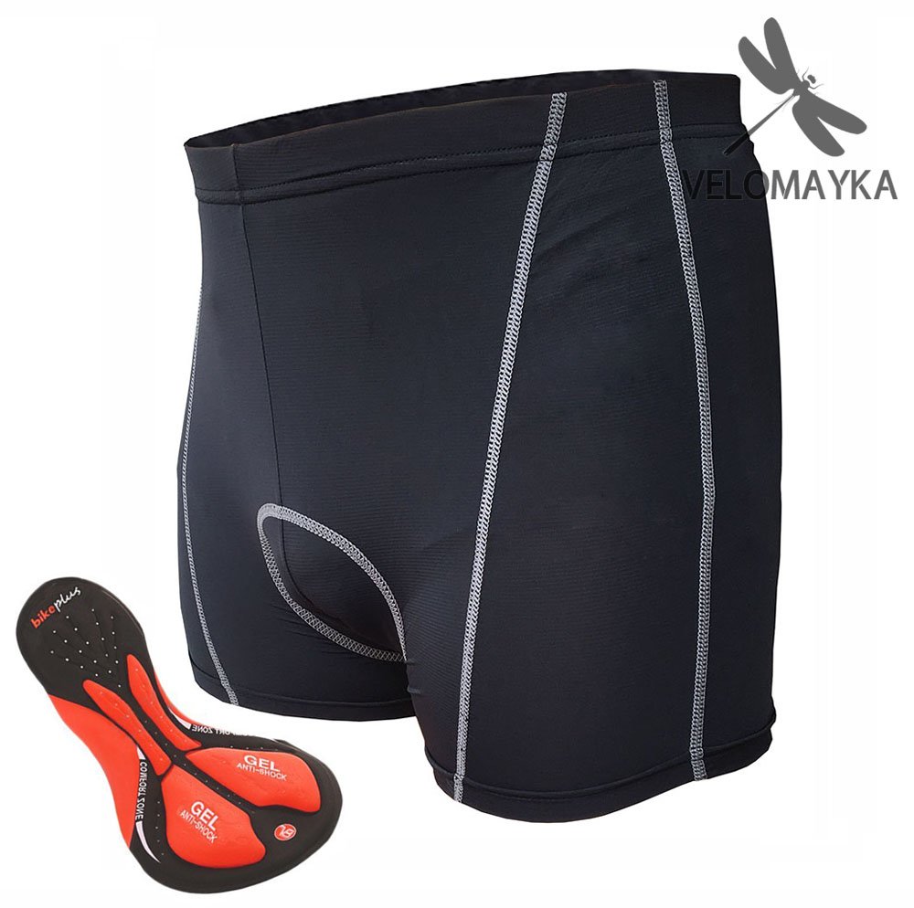Velomayka 2-Pack Cycling Underwear 3D Padded Gel Riding Cycling Shorts Padded Pants,Breathable, Comfortable (M, 2-Pack)