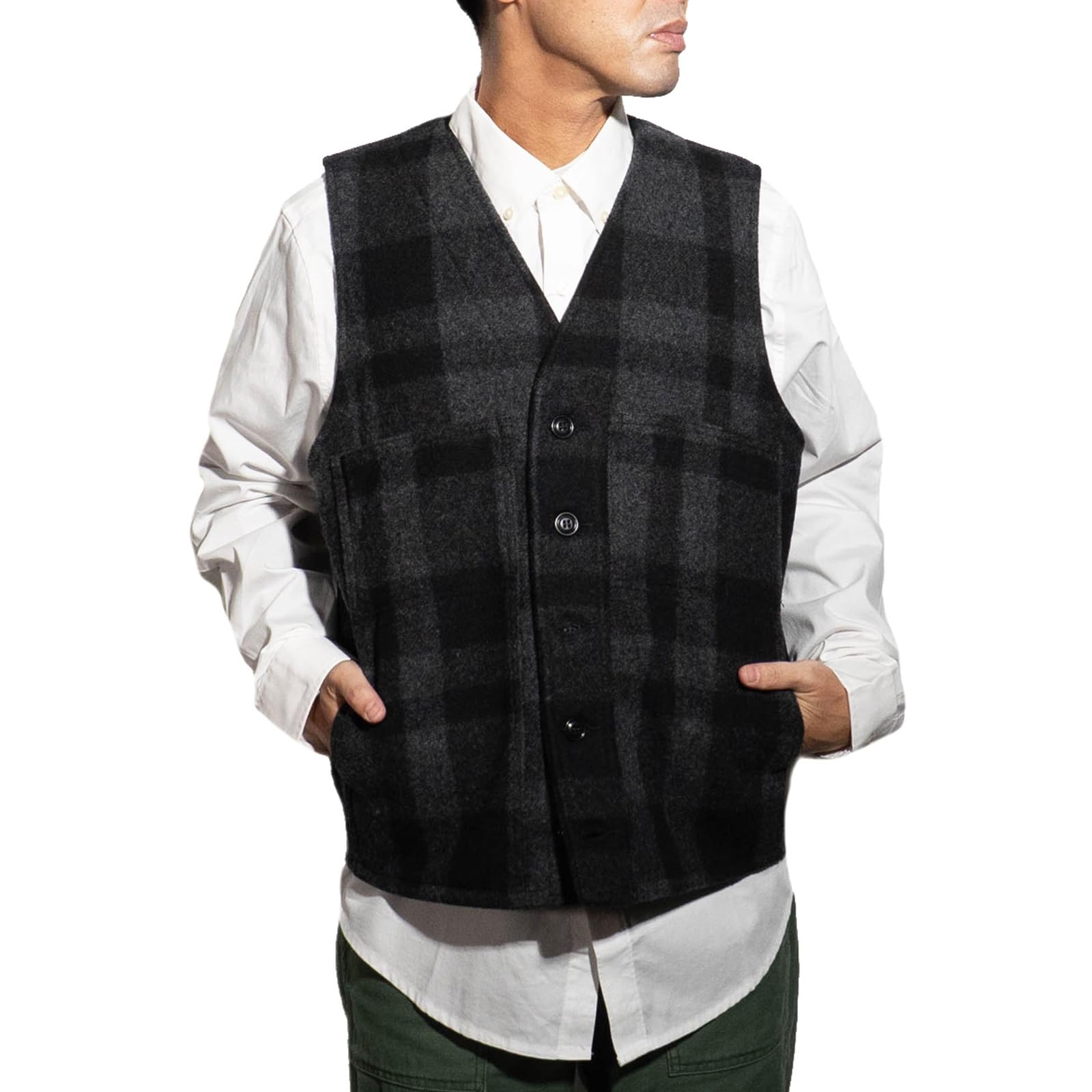 Amazon | [フィルソン] マッキーノ ウール ベスト チェック メンズ
