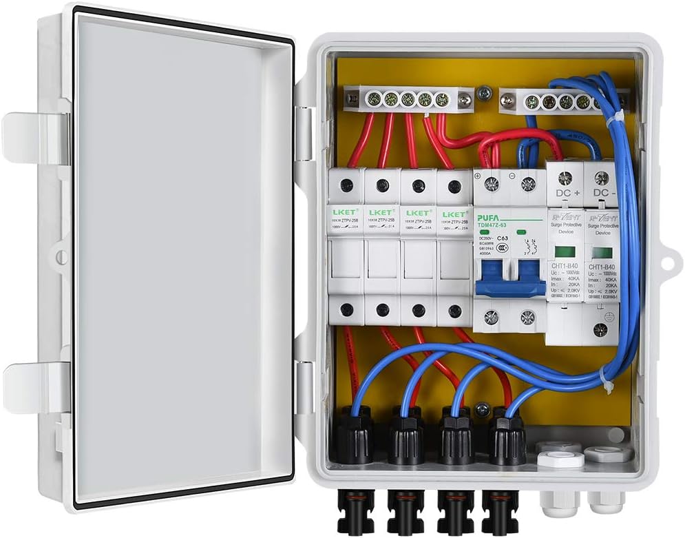 ECO-Deserved PV Combiner Alignment Box 10A Current Breaker 4 String Lightning Protection IP65