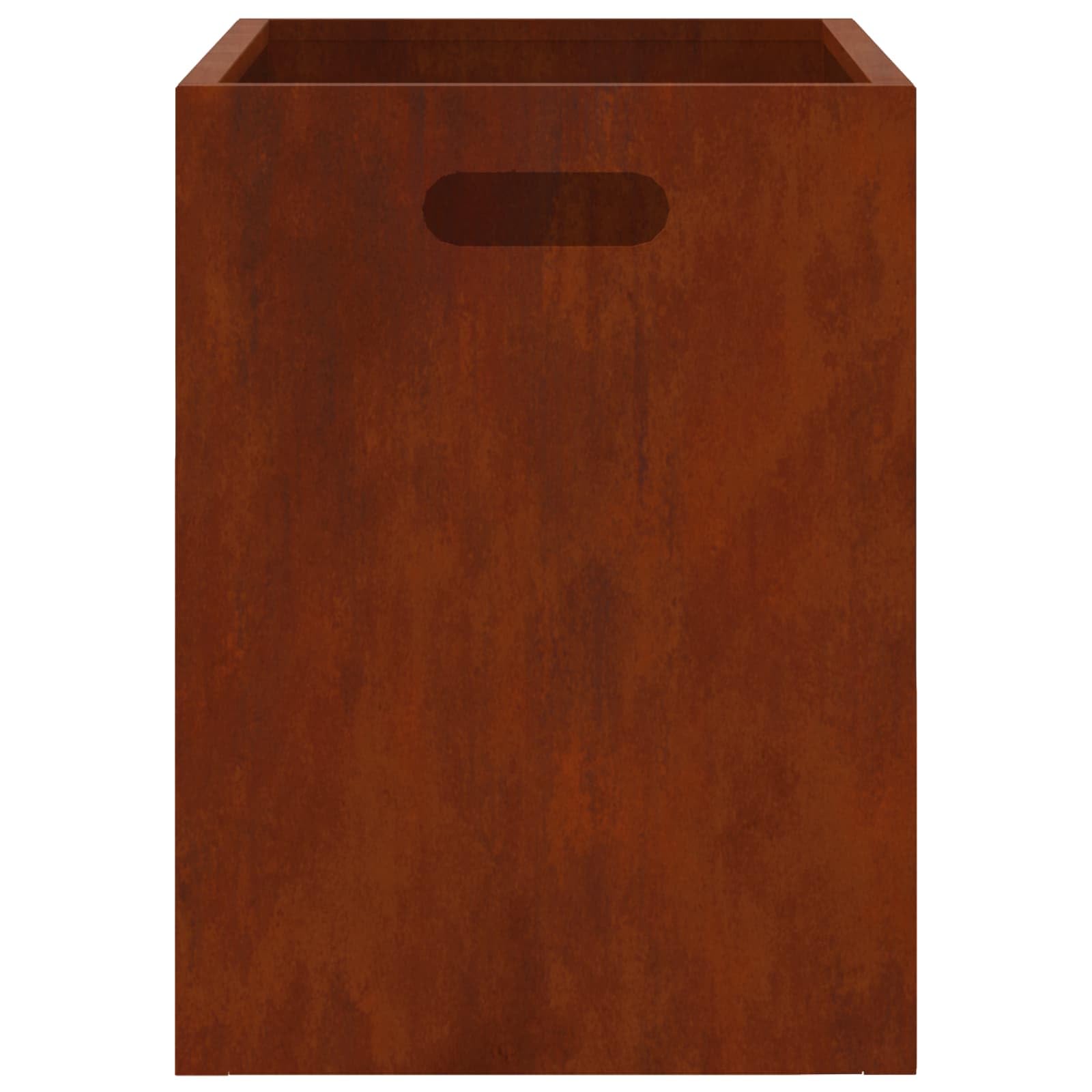 Brasero Braun de acero 50 x 30 x 40 cm para patio, jardín y balcón, portátil, duradero, para reuniones cálidas al aire libre y decoración moderna, hasta 600 °C