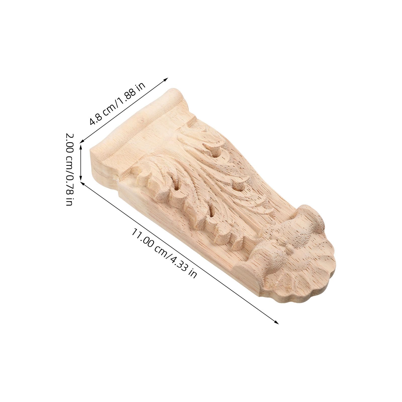 Housoutil Wooden Decorative Corbels Carved Roman Column Corner Moulding Trim 4.33 X 1.89 X 0.79 Inch for Home Interior and Archway Decoration - Image 4