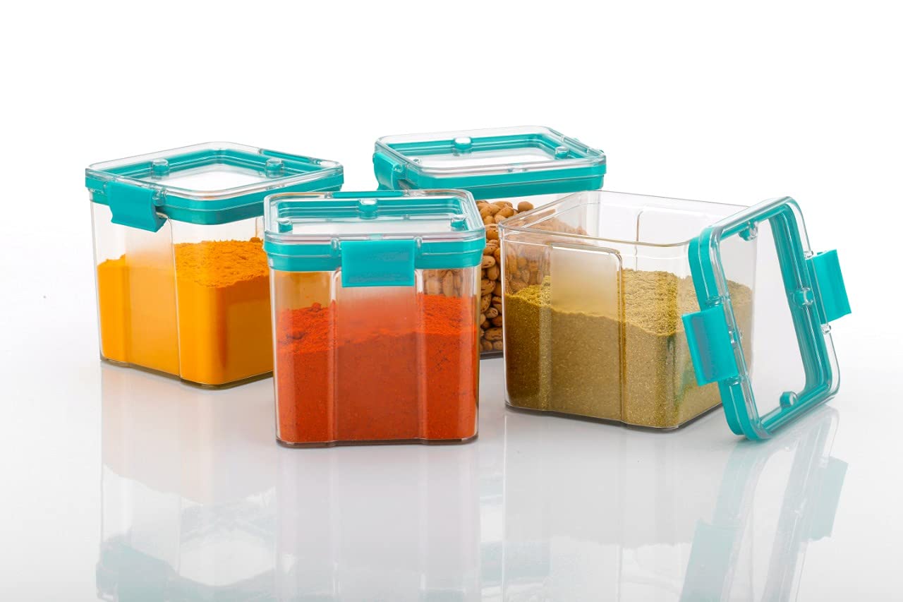 KK Gadgets Lock and Lock Kitchen Storage Container | Leak Proof Locking Lid | Fridge Cereal Dispenser | Food Storage container | 1200ml