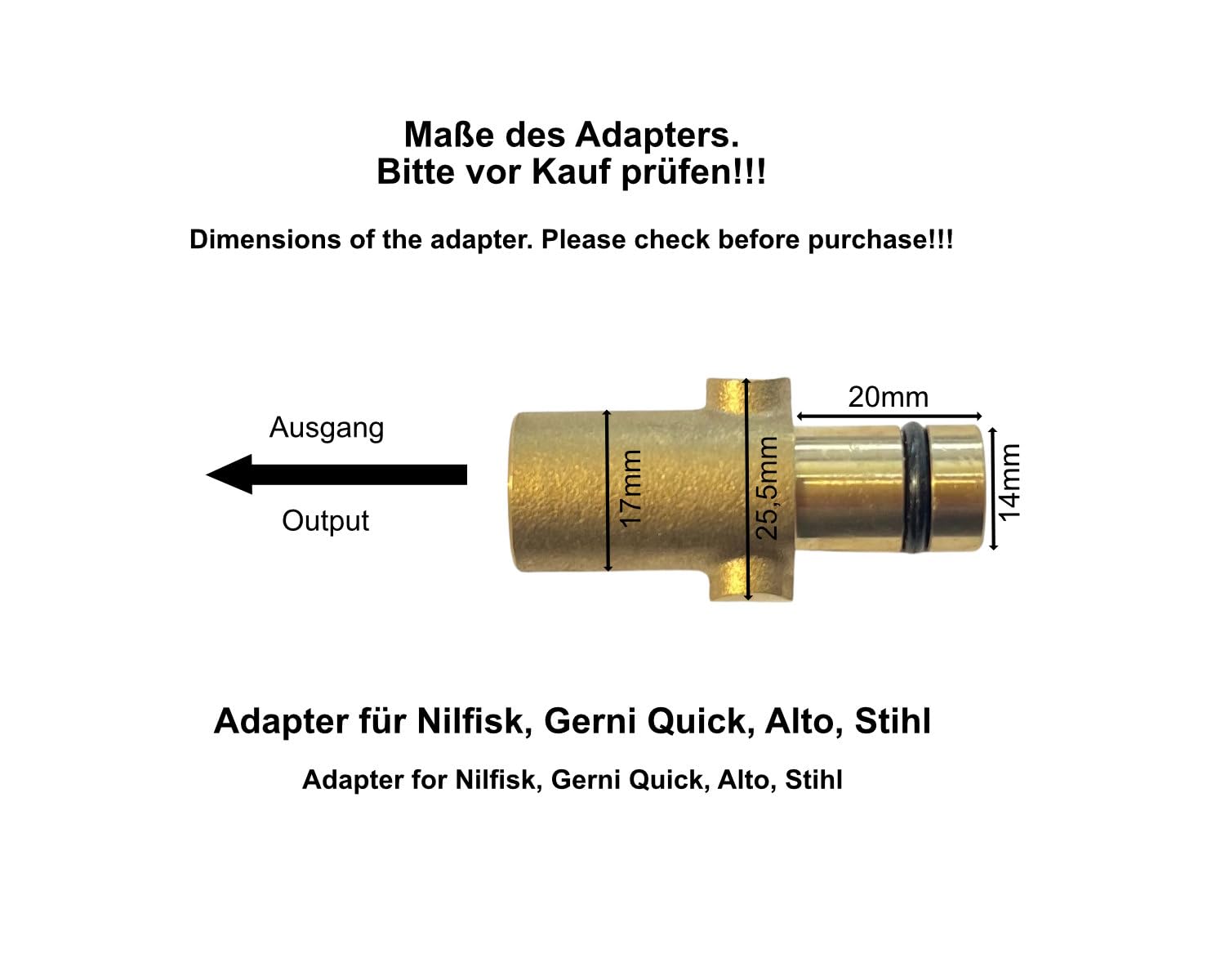 M&M Smartek adaptador alta presión compatible con Kärcher/Nilfisk | Adaptador robusto para sistemas de alta presión compatibles; comprobar rosca, conexión, junta, presión y equipo seguro.