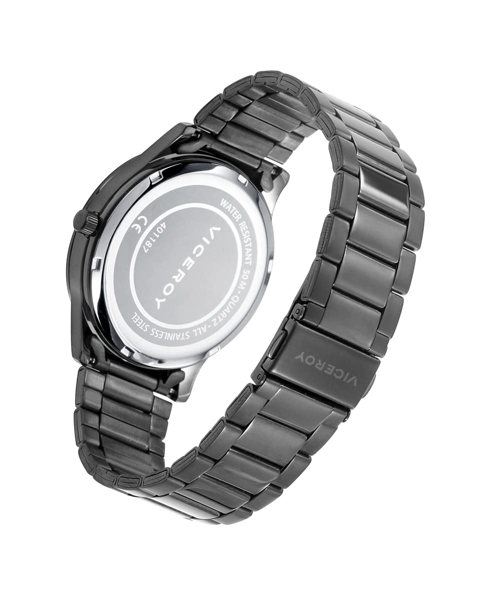 Viceroy Reloj Analógico Hombre de Acero Inoxidable - 43 mm - Movimiento de Cuarzo - Acabado Dorado - 401187