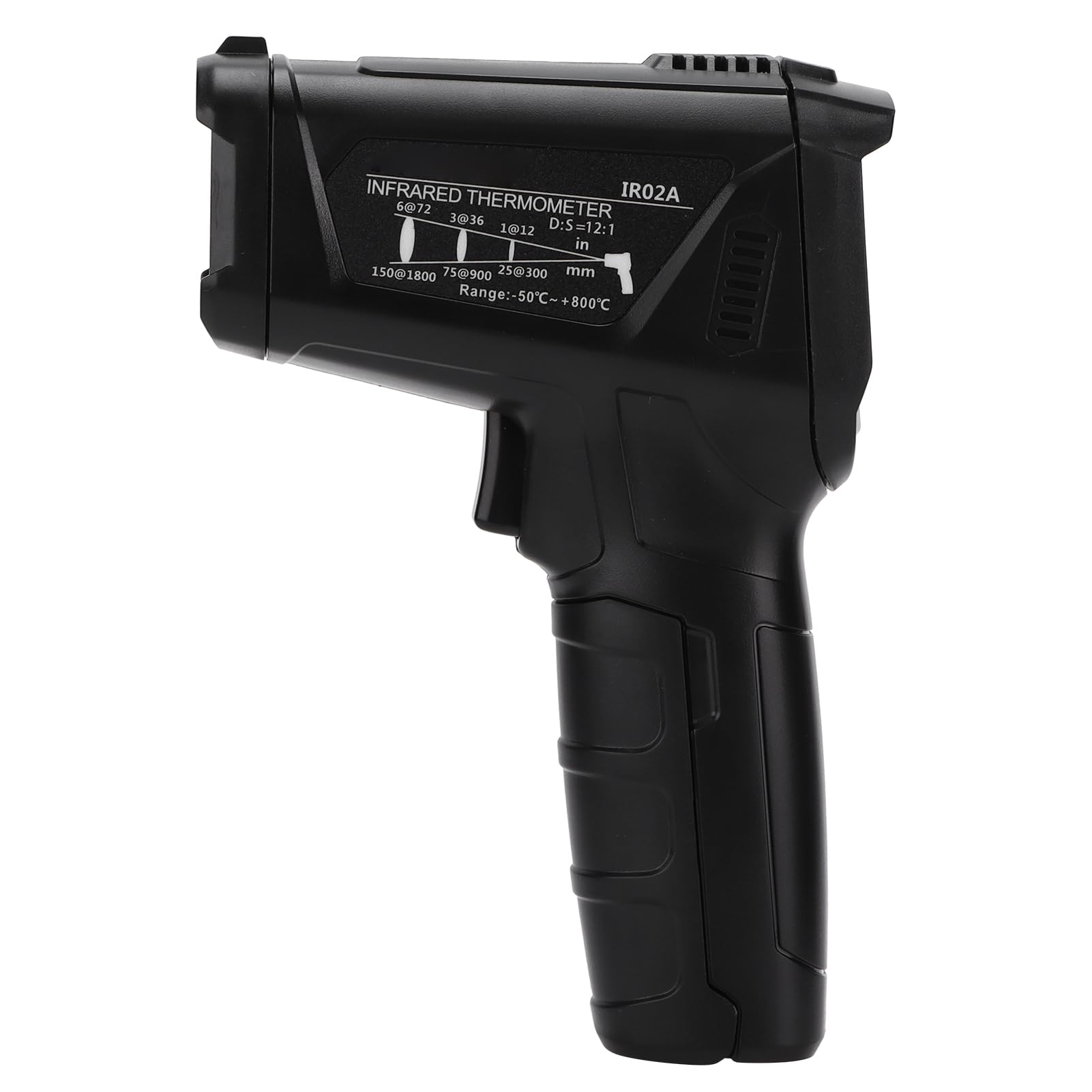 Termómetro infrarrojo IR02A - Medidor de temperatura digital sin contacto con rango de -50 ℃ a 800 ℃ - Emisividad ajustable y pantalla a color - para sistemas de aire