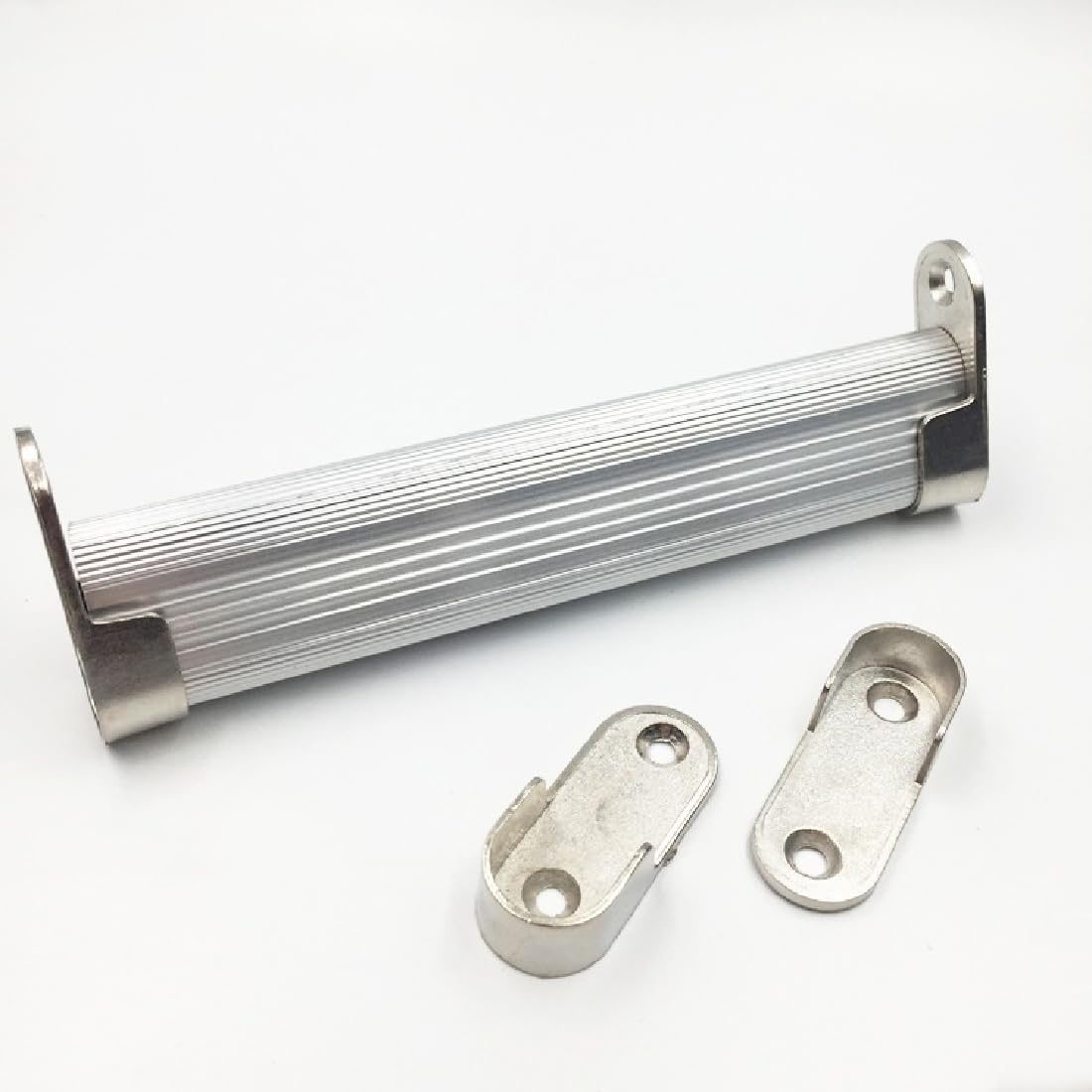 2 Pièces Support Barre Penderie, Support De Tige D'armoire, Tringle De Rail De Suspension Ovale En Alliage De Zinc Avec 4 Vis Support D'Extrémité Pour Tringle à Rideau De Douche, Support De