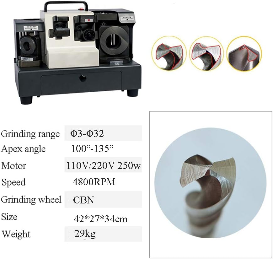 MXBAOHENG Compound Drill Bit Grinding Machine Electric Drill Bit Grinding Sharpening Machine Φ3 - Φ32 (110V)