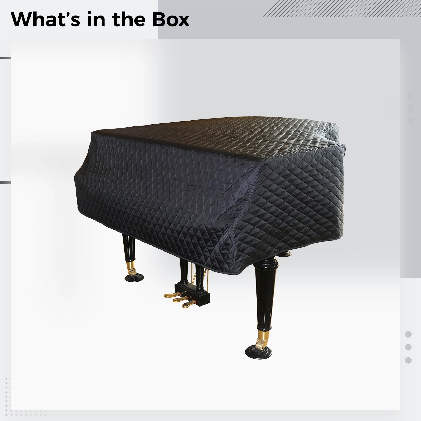 Copertura per pianoforte a coda, protezione impermeabile 160 cm/63, ideale per piccoli pianoforti a coda a casa, scuole e luoghi di spettacolo