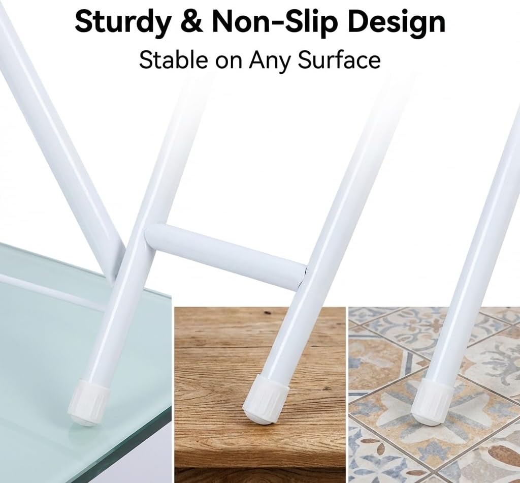 43" x 13" Ironing Board Height Adjustable Iron Board, Heavy Duty Itoning Board with Iron Rest & Heat Resistant Cover, Foldable Ironing Stand