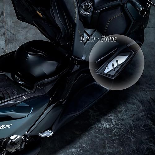 Miniatura 5 de X-MAX - Estriberas para Yamaha XMAX 300 2023 2024 placa de motocicleta antideslizante placa de pedal reposapiés (juego - plateado)