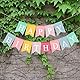 DOJoykey Happy Birthday-Banner aus Sackleinen, wiederverwendbare Wimpelkette in Pastellfarben für Geburtstagspartys zu Hause und im Freien