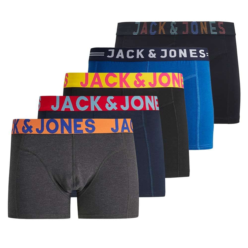 JACK & JONES Herren 5er Pack Boxershorts Mix Unterwäsche Mehrpack,5er Pack #1 Ohne Wäschesack,XL