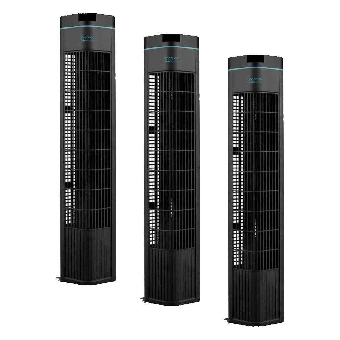 Ventilateur de colonne oscillant Cecotec avec minuterie 8h pack triple