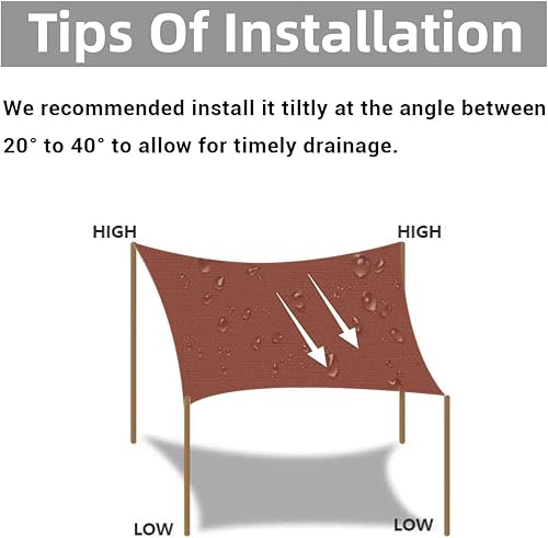 Miniatura 18 de HOMPER Toldo impermeable de 6.5 x 10 pies, bloquea eficazmente los rayos UV del 95%, tela Oxford, para patio, balcones, jardín, fiesta, actividades