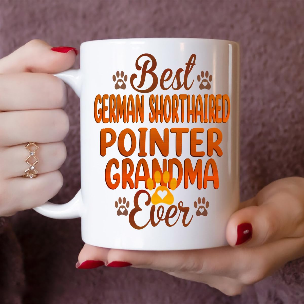 MONIZILUCKY Best German Shorthaired Pointer Grandma Ever Coffee Mug for Best Grandma Dog Lover, Pet Owners - Funny German Shorthaired Pointer Dog Facts Mug for Grandma - 11Oz Ceramic Mug White