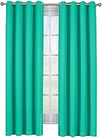 Vista 8 de Ava - Cortinas opacas con ojales superiores, paneles de cortina opacas de triple tejido, par / juego de 2 paneles con alzapaños, 54 pulgadas