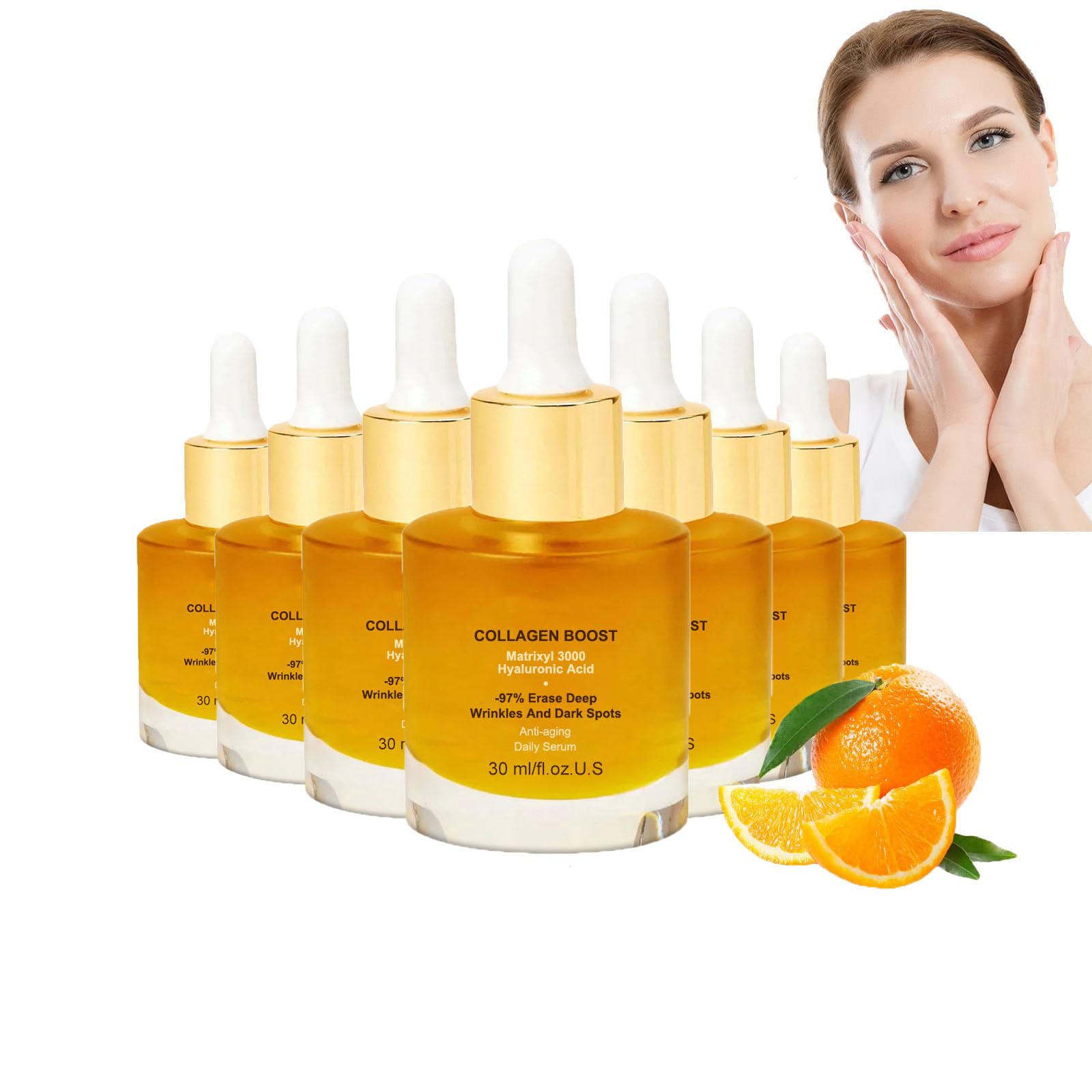 Pedia Advanced Collagen Boost Anti Aging Serum, Collagen Boost Anti Aging Serum, Hyaluronic Acid Serum for Face Pure Anti Aging Skin Moisturizer (7pcs