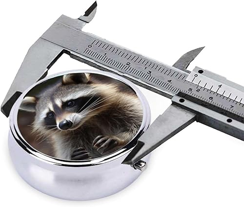 Miniatura 4 de Pastillero de mapache con 3 compartimentos, estuche portátil para píldoras de medicina, organizador para monedero, bolsillo, regalo de viaje