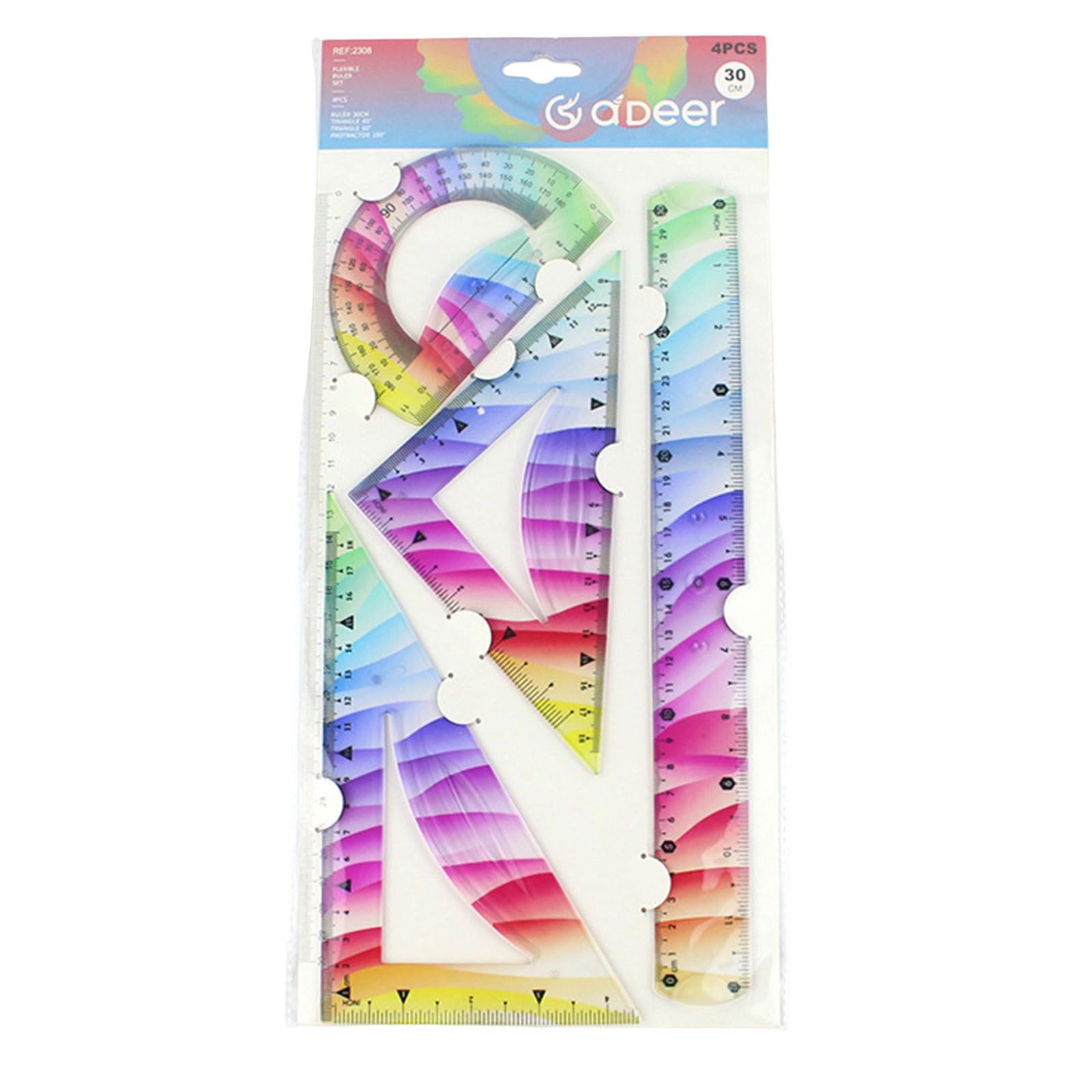 Nueayms B Multi-Functional Flexible Ruler, Lightweight Measuring Tool For School Art Projects And Use, Portable Ruler