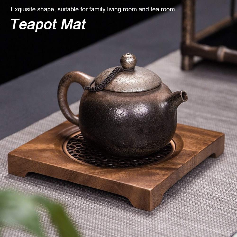 Teiera Mat Domestico Innovativo Noce Quadrato Tappetino Teiera Isolamento termico Sottobicchiere Accessori Tè per Tavolo Cucina Cuscinetti caldi termoresistenti Teiera