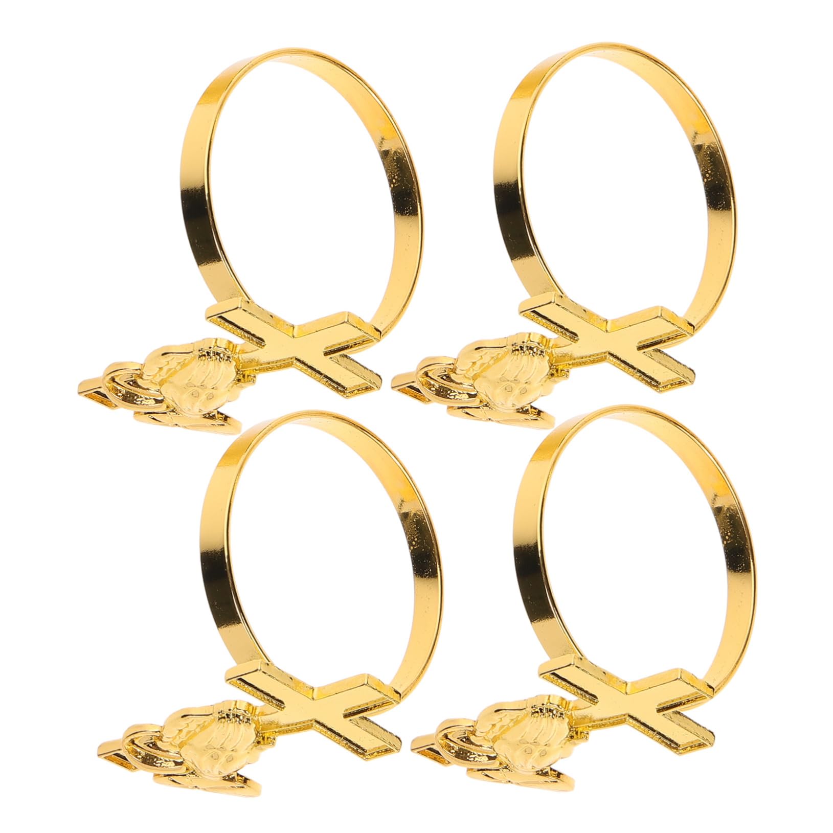 OUNONA 12piezas Anillos De Servilleta De Elegantes Para Bodas y Fiestas De Diseño De Cruz Para Decorar Mesas Celebraciones y Eventos Especiales