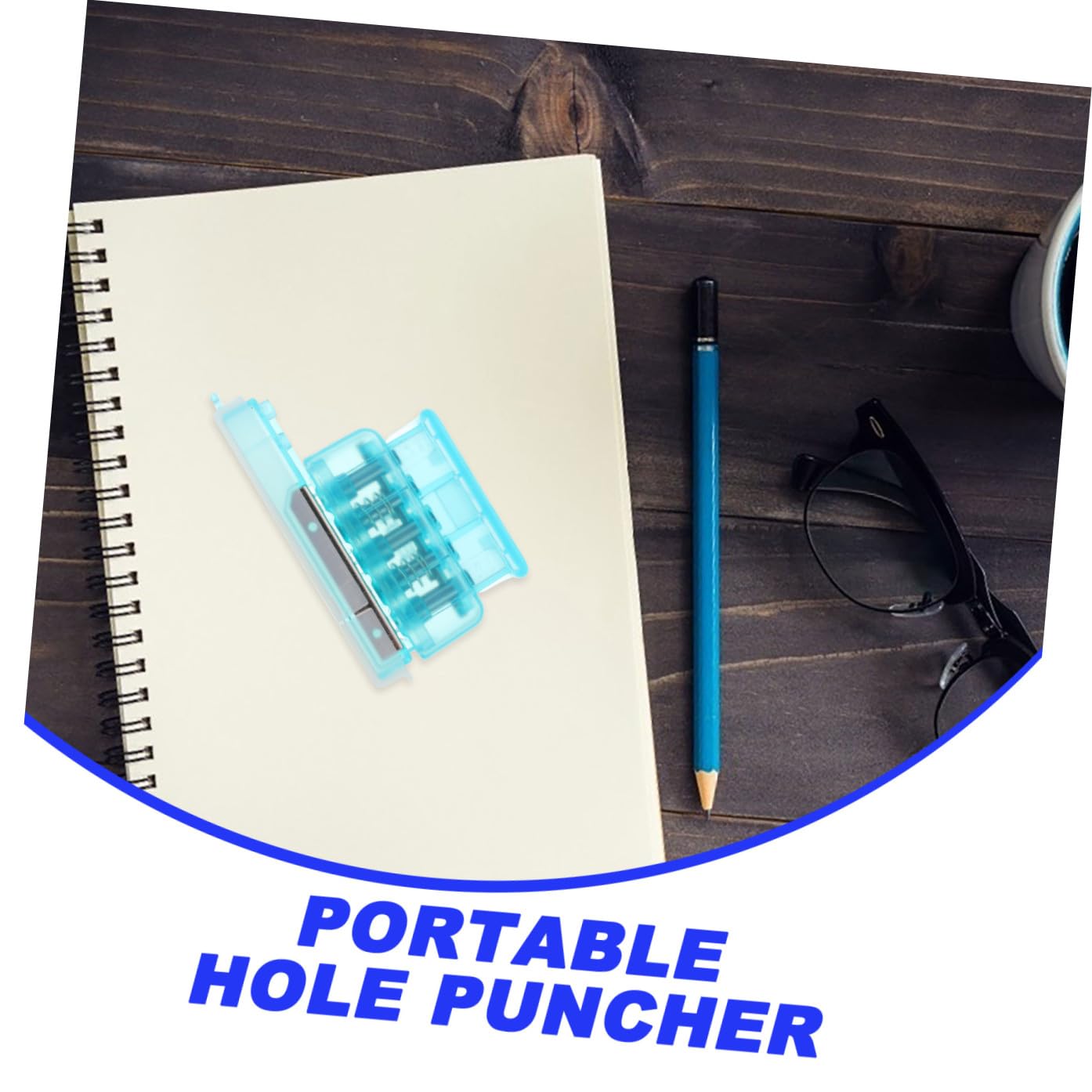Operitacx 5stücke Binder Paper Hole Puncher Handlicher Stanzer Aus Kunststoff Für Büro Und Bastelarbeiten Für Buchbindematerialien Und Innenblätter Transparent